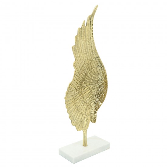 Metal, 24" Wing On Stand, Gold