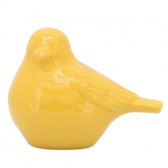 Cer, 8" Bird Figurine, Yellow