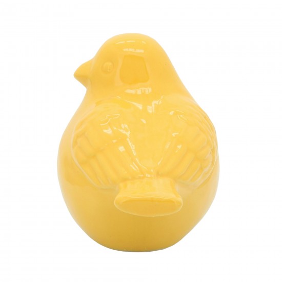 Cer, 8" Bird Figurine, Yellow