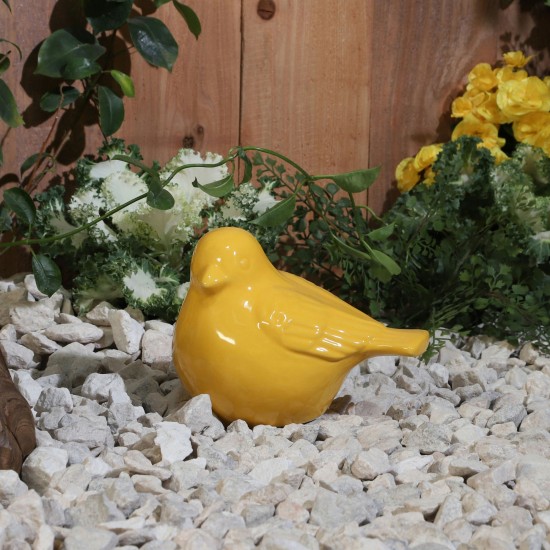 Cer, 8" Bird Figurine, Yellow