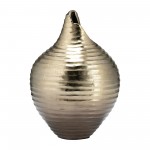 Metal,16",shell Like Vase,gold