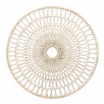 Wicker, 36", Round Wall Accent, Natural, Overlapping Strands