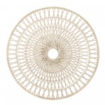 Wicker, 36", Round Wall Accent, Natural, Overlapping Strands