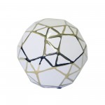 Ceramic Orb 6" White/gold