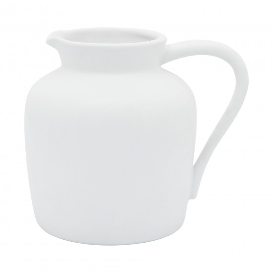 Cer, 5" Pitcher Vase, White