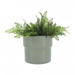 Cer, S/3 7/9/10"d Mushroom Planters, Greeen