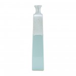 Ceramic 18" Vase W/cutout White/aqua