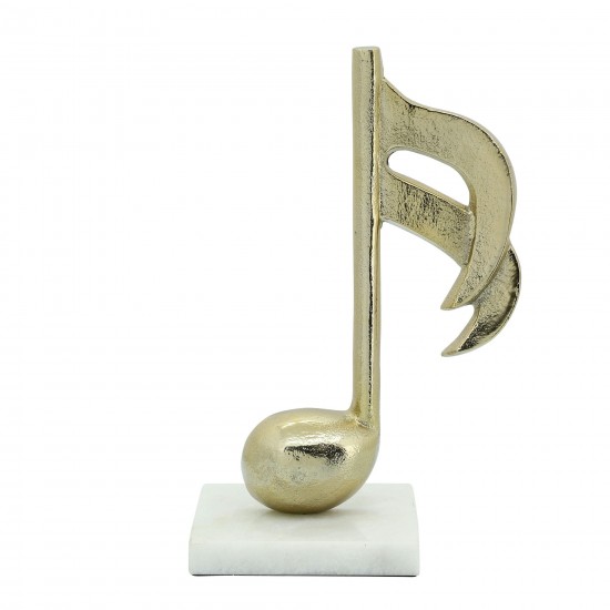 Metal 9" Music Note Accent, Gold