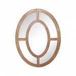 Oval Wood Framed Mirror