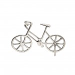 9" Metal Bicycle, Silver