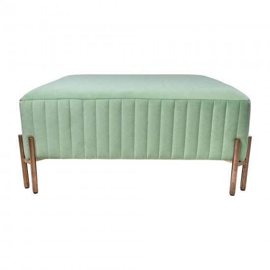 Square Ottoman - Green Kd