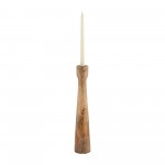 Wood, 16"h Candle Holder, Brown