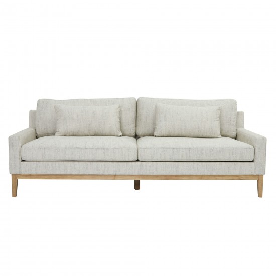 Wood, 3-seater Bolstered Sofa, Beige Kd