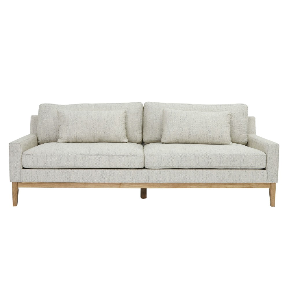 Wood, 3-seater Bolstered Sofa, Beige Kd