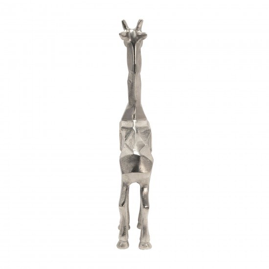 Aluminum Standing Giraffe, 15"silver