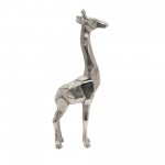 Aluminum Standing Giraffe, 15"silver