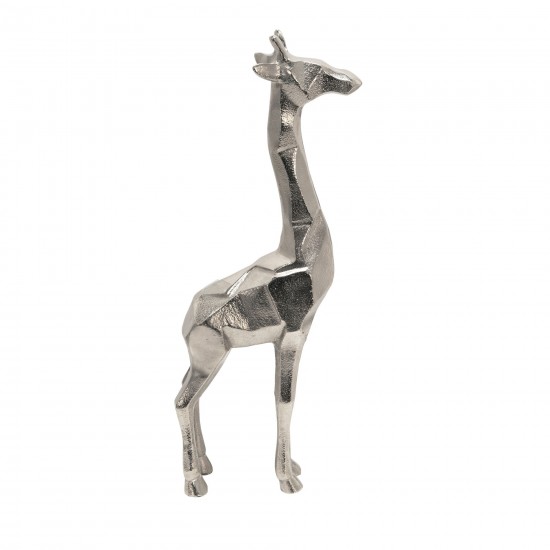 Aluminum Standing Giraffe, 15"silver