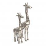 Aluminum Standing Giraffe, 15"silver