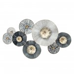 Metal 35" 2-dimensional Lily Pads, Gray Wb