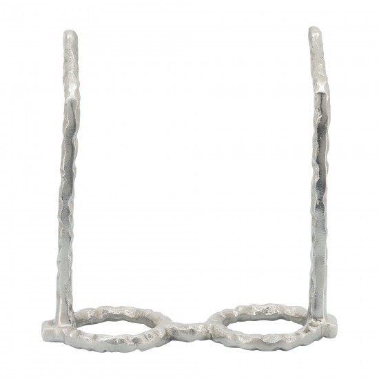 Aluminum Glasses Sculpture, Silver
