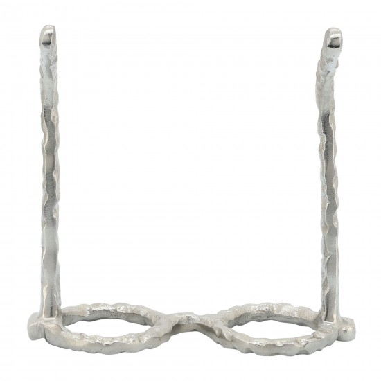 Aluminum Glasses Sculpture, Silver