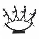 Metal, 15" 4 Men Balancing Act, Black