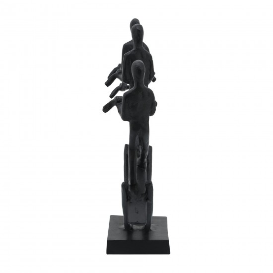 Metal, 15" 4 Men Balancing Act, Black