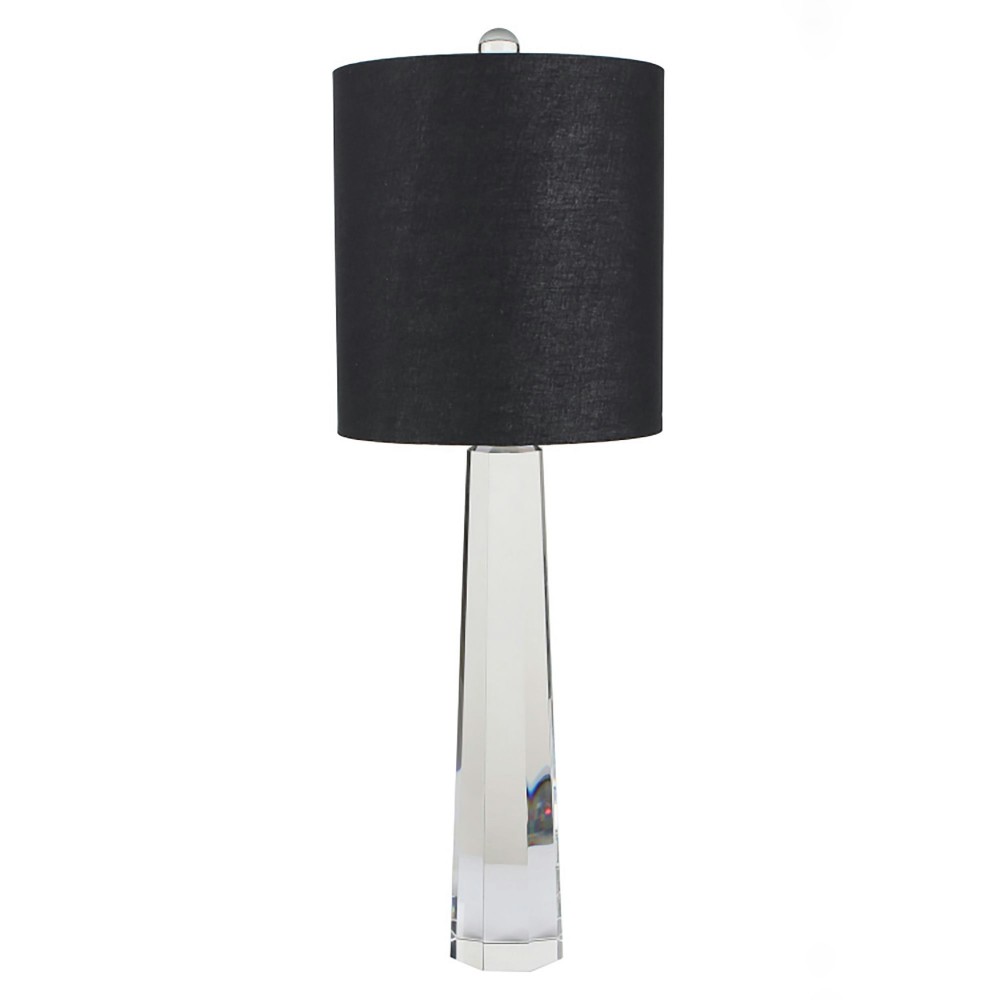 Crystal 36" Obelisk Table Lamp, Clear