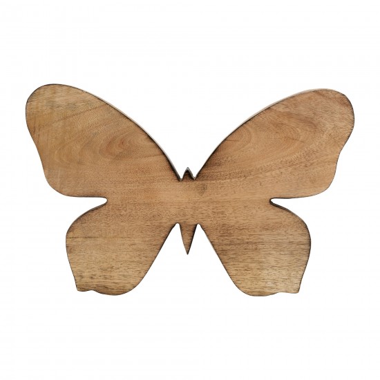 Wood, 12"h Butterfly Deco, Brown