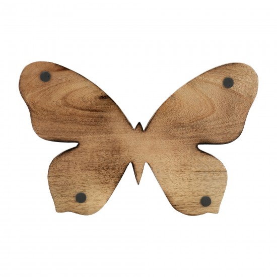 Wood, 12"h Butterfly Deco, Brown