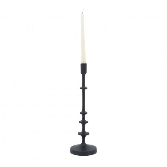 Metal, 17"h Taper Candle Holder, Black