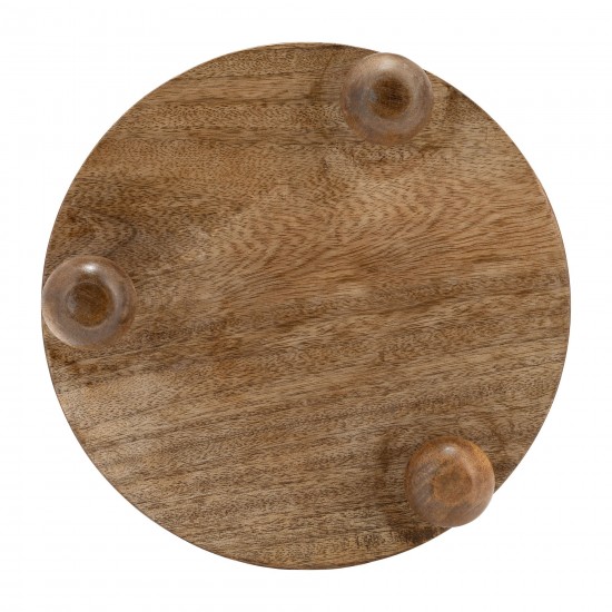 Wood, S/2 8/10"d Round Risers, Natural