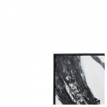 62x42 Handpainted Oil Canvas Abstract, Black/white