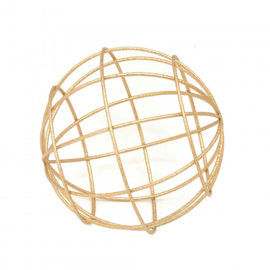 Metal 6" Decorative Orb, Gold