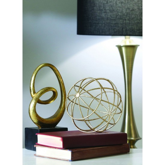 Metal 6" Decorative Orb, Gold