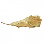 21" Metal Leaf Platter, Gold