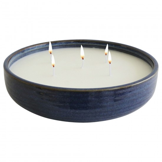 13" Bowl Citronella Candle By Liv & Skye 60oz, Blue