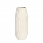 Ceramic 14" Vase , White