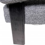 Curved Back Wishbonechair With Black Legs - Gray