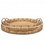 S/2 Bamboo 24/30" Round Trays, Natural