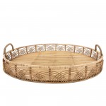 S/2 Bamboo 24/30" Round Trays, Natural