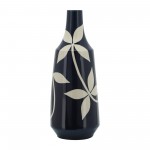 Cer, 19" Leaf Vase, Blue