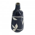 Cer, 19" Leaf Vase, Blue