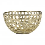 Metal,s/3, 9/10/12" Pierced Bowls, Gold