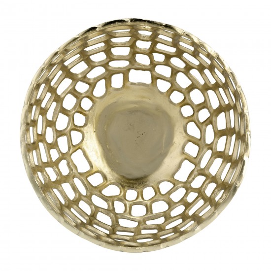 Metal,s/3, 9/10/12" Pierced Bowls, Gold