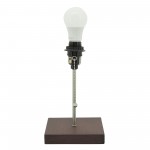 S/2 17" Wood Table Lamps, Brown