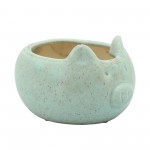 Pig Planter, 7" Green