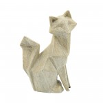 Cer, 10" Beaded Fox Figurine, Champagne