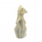 Cer, 10" Beaded Fox Figurine, Champagne