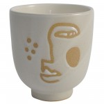 Cer, 5" Scented Candle Face, Ivory 20oz